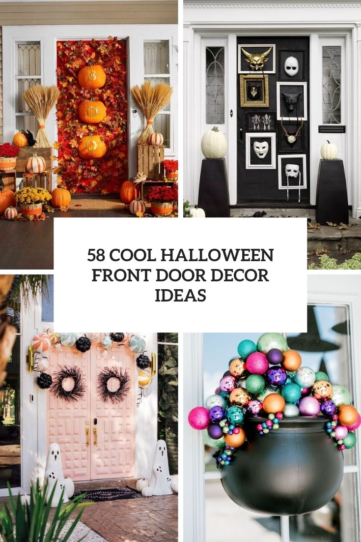 58 Cool Halloween Front Door Decor Ideas