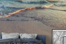 a beach wall mural makes your bedroom a dreamy space to sleep in and brings relaxation to the room