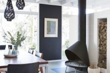 even a small black accent wall could change the interior