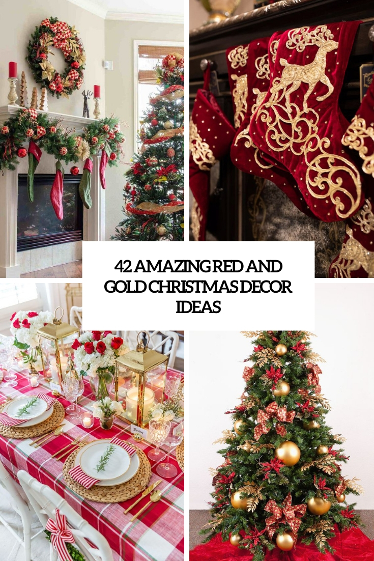 amazing red and gold christmas decor ideas