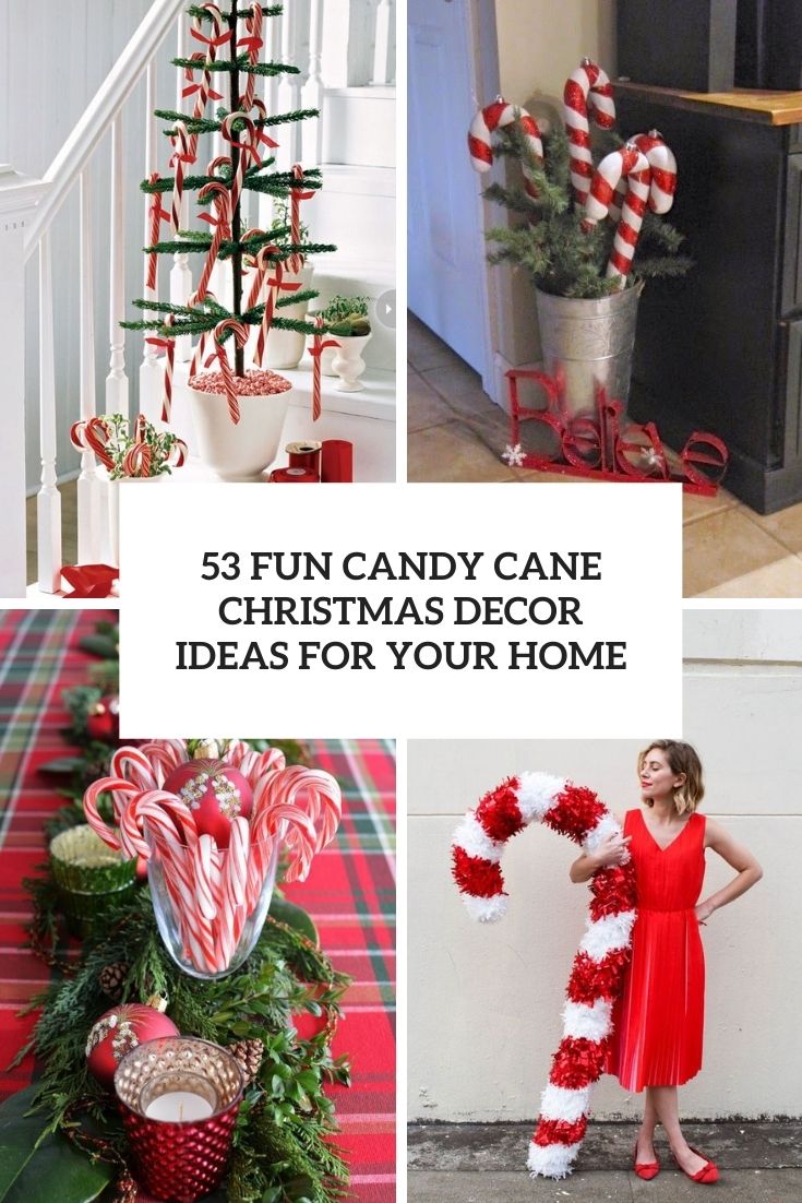 fun candy cane christmas decor ideas for your home