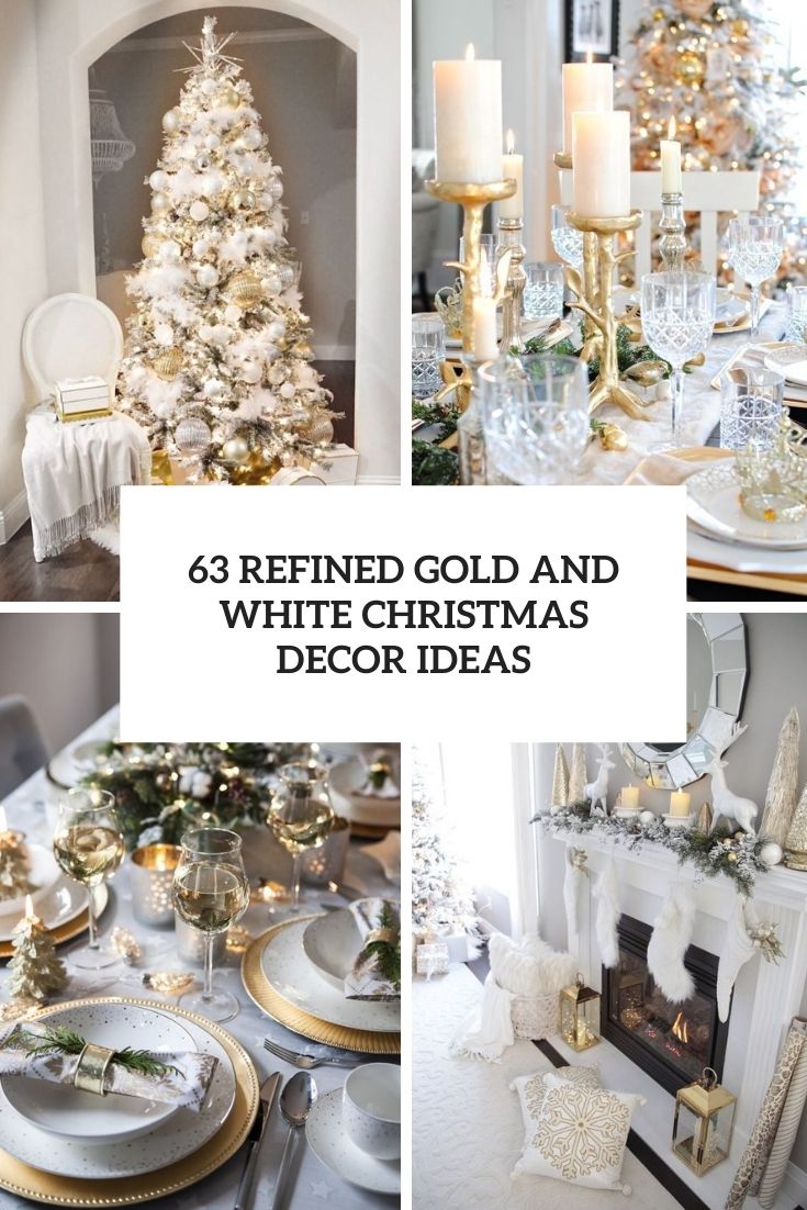 refined gold and white christmas decor ideas