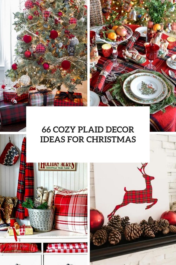 cozy plaid decor ideas for christmas