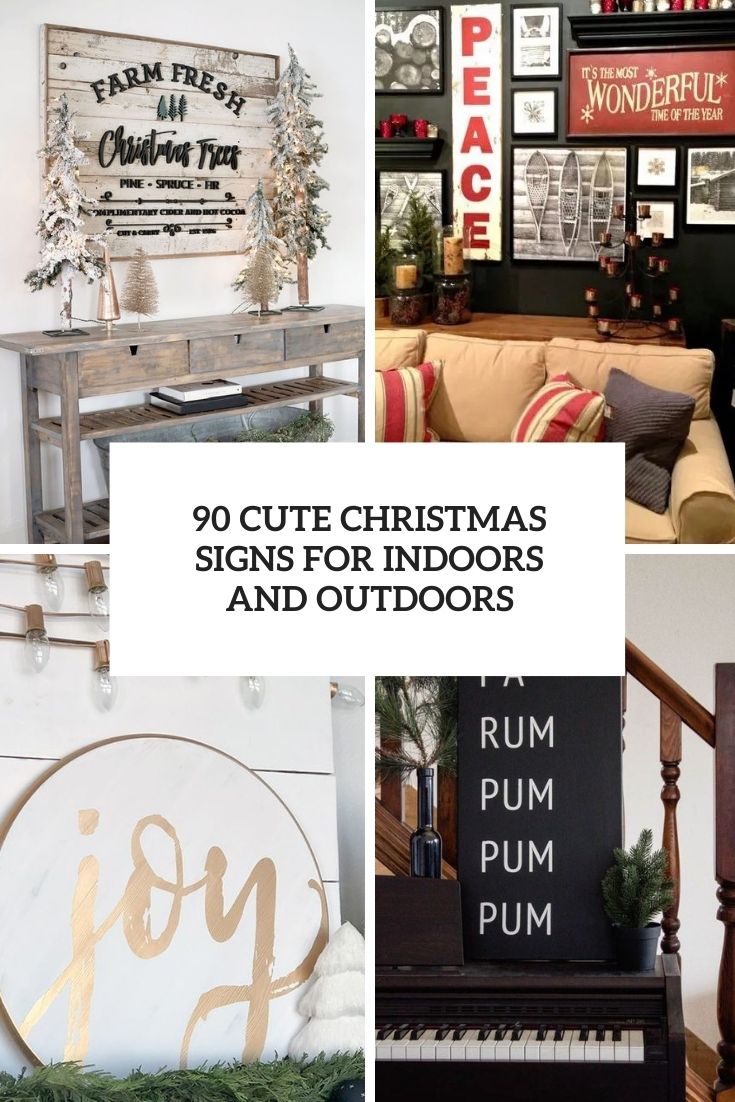 cute christmas signs for indoors and outdoors