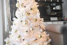 a cute white christmas tree