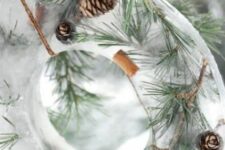 a lovely Christmas wreath with cinnamon