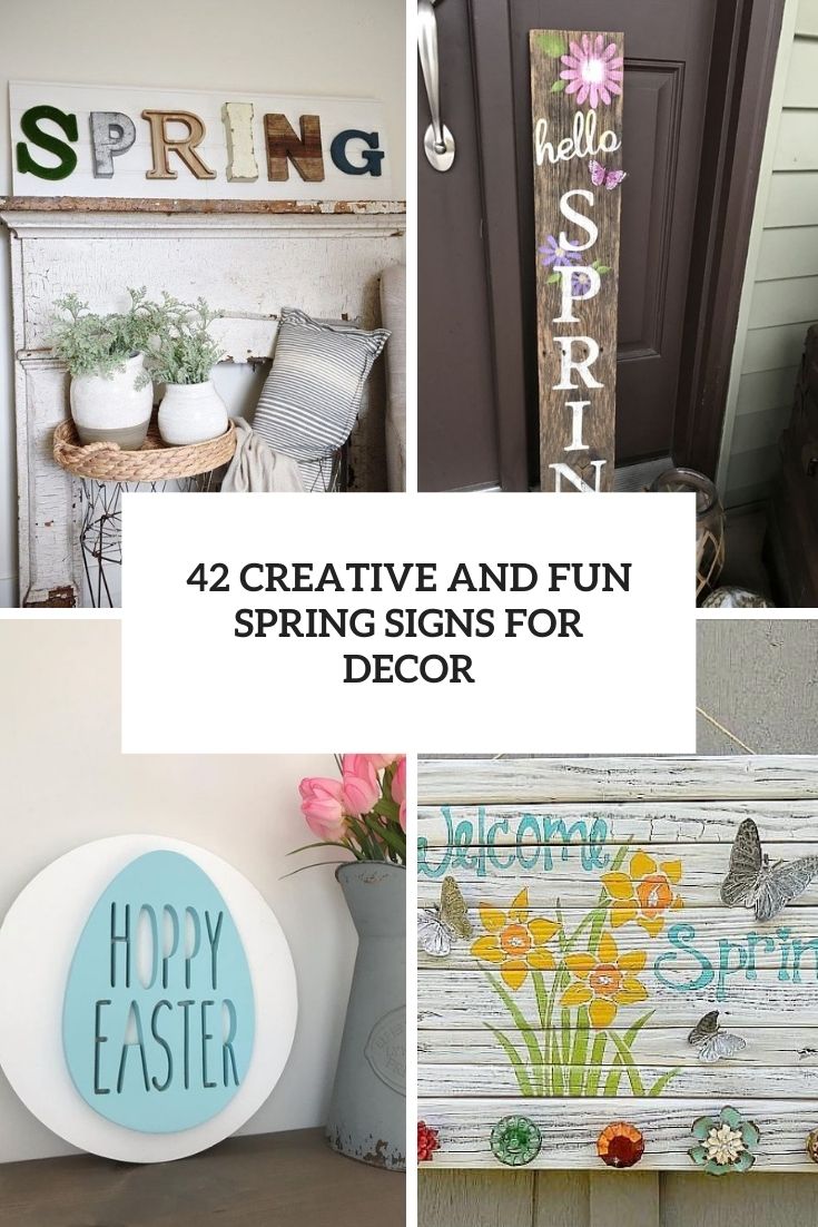 42 creative and fun spring signs for decor cover