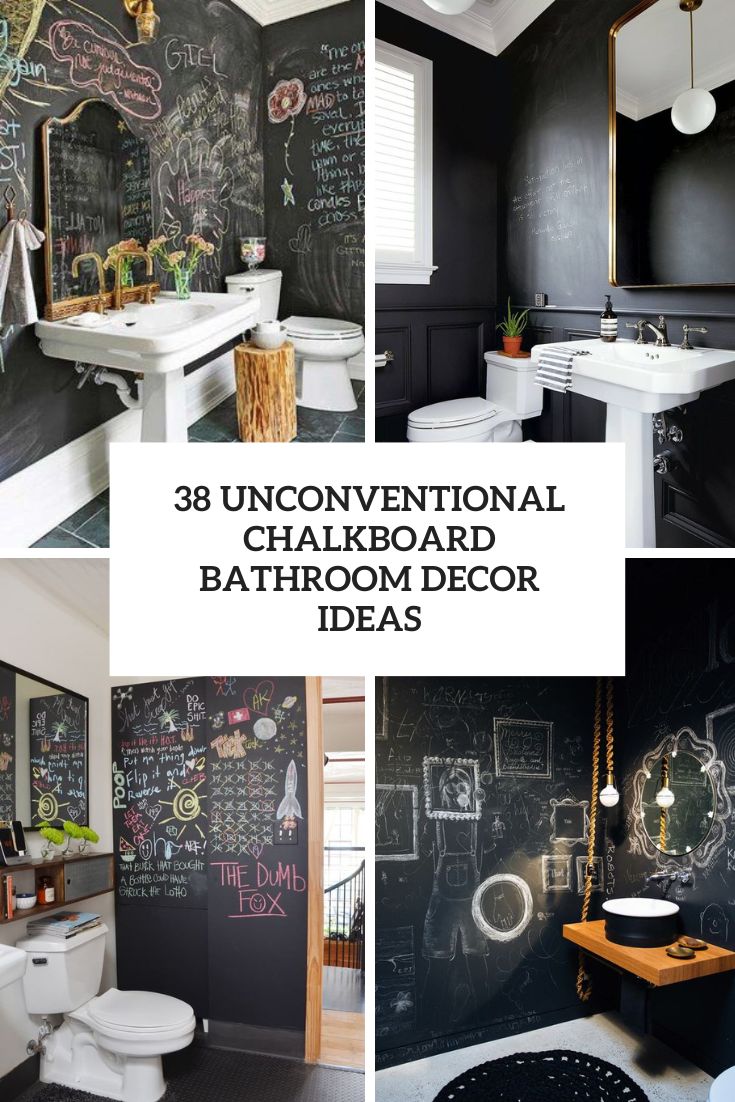 unconventional chalkboard bathroom decor ideas