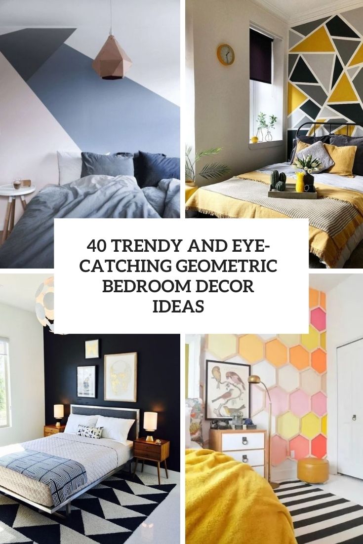 trendy and eye catching geometric bedroom decor ideas