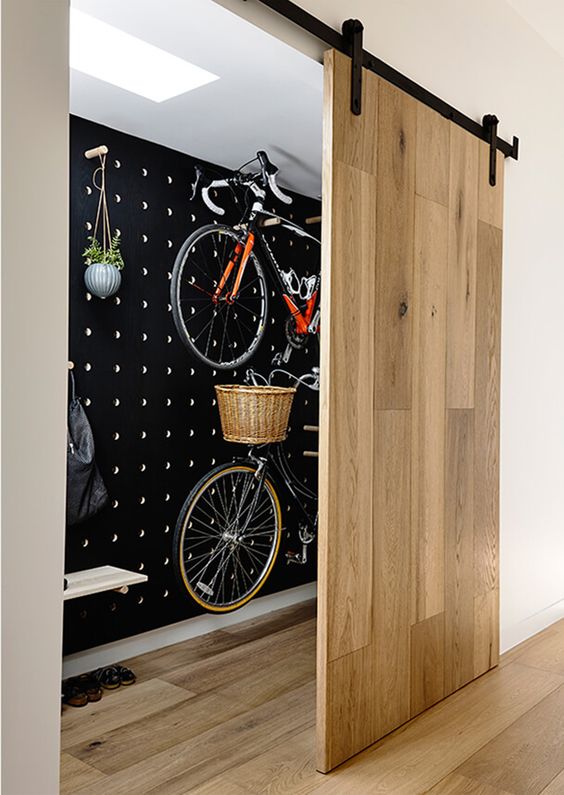 a smart storage pantry with pegboards