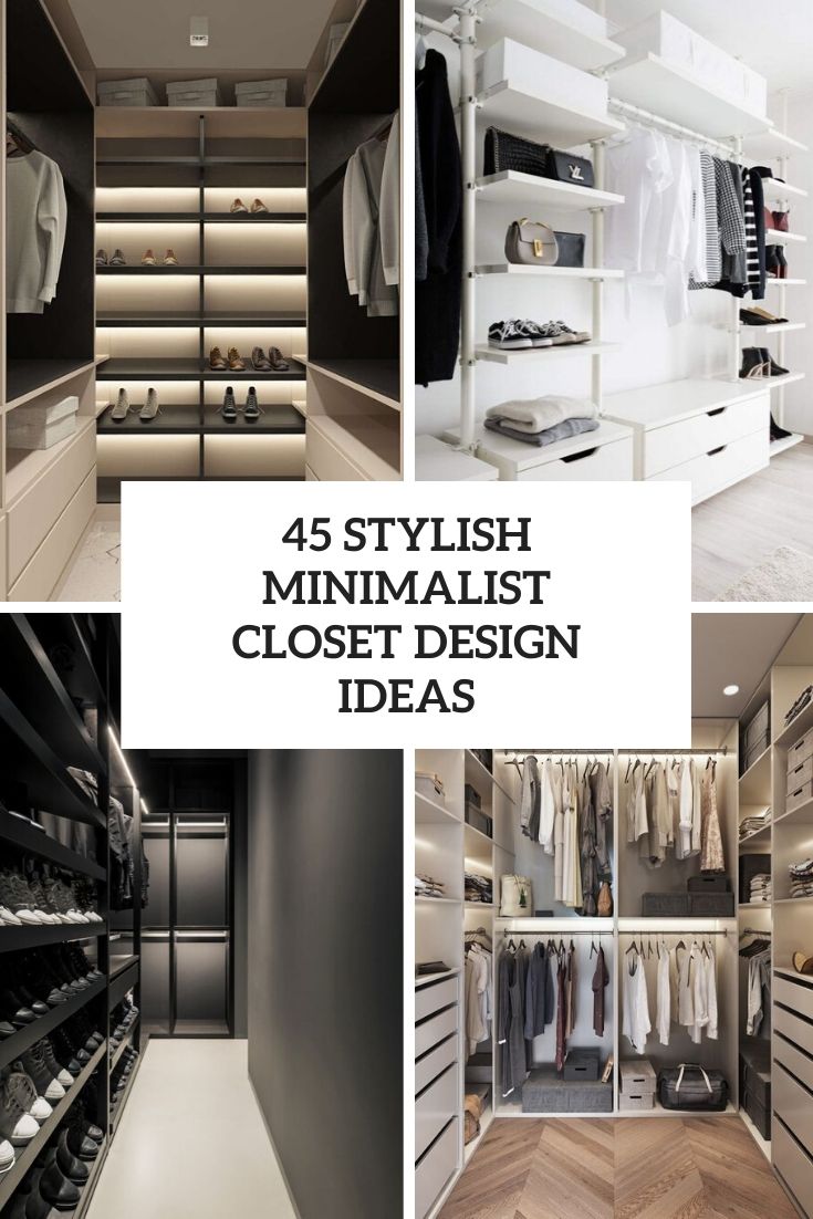 stylish minimalist closet design ideas
