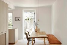 a lovely dining space with contrast Eames chairs