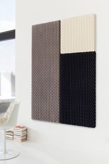 creative patterned acoustic panels in various colors for insulating your home walls