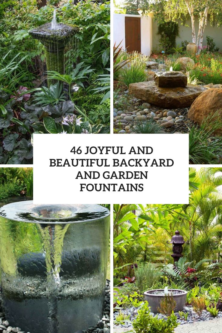 joyful and beautiful backyard and garden fountains