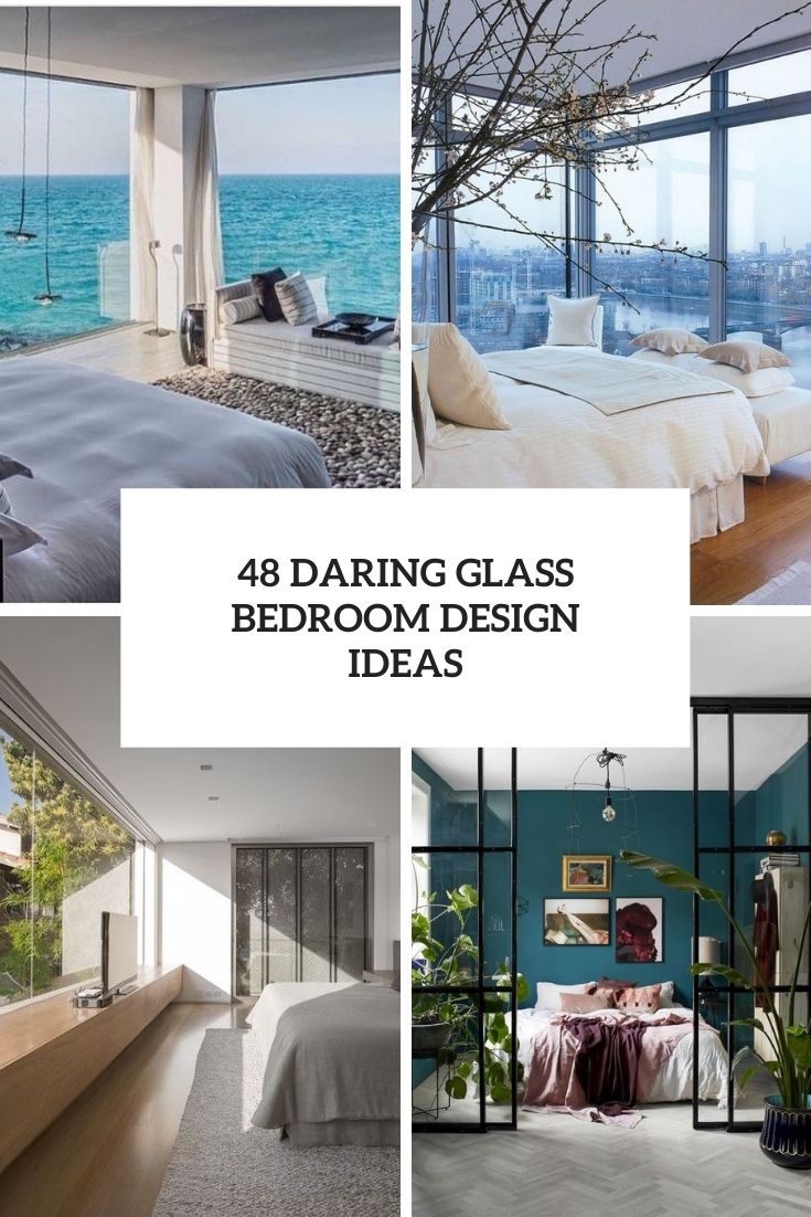 daring glass bedroom design ideas