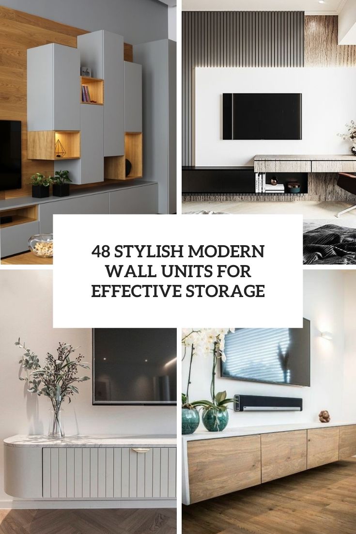 stylish modern wall units for effective storage