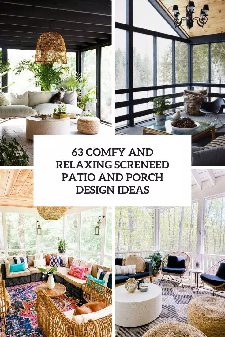 comfy and relaxing screened patio and porch design ideas