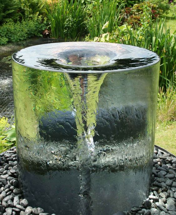 a unique vortex fountain will be a very eye-catchy and bold solution in any garden, it will make you wow