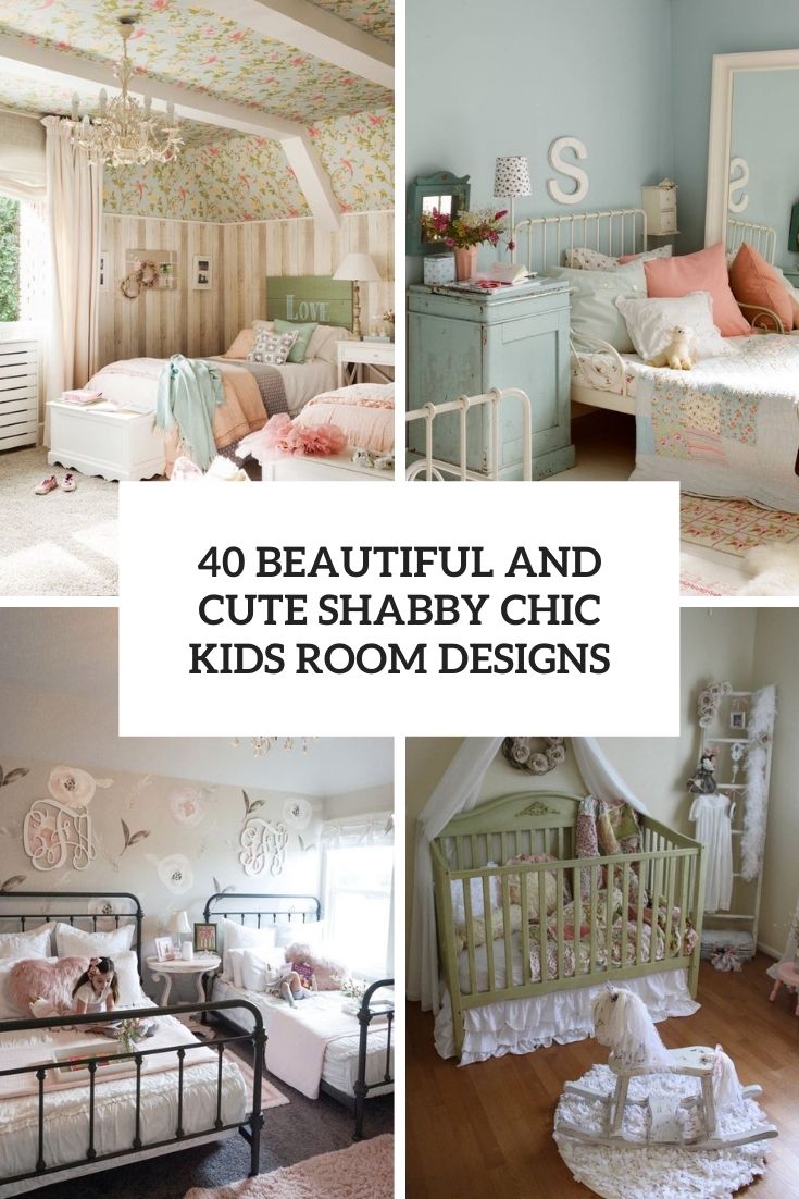 beautiful and cute shabby chic kids room designs