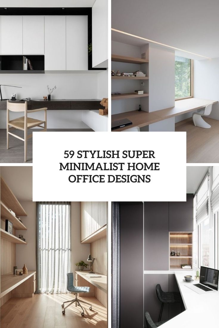 stylish super minimalist home office designs