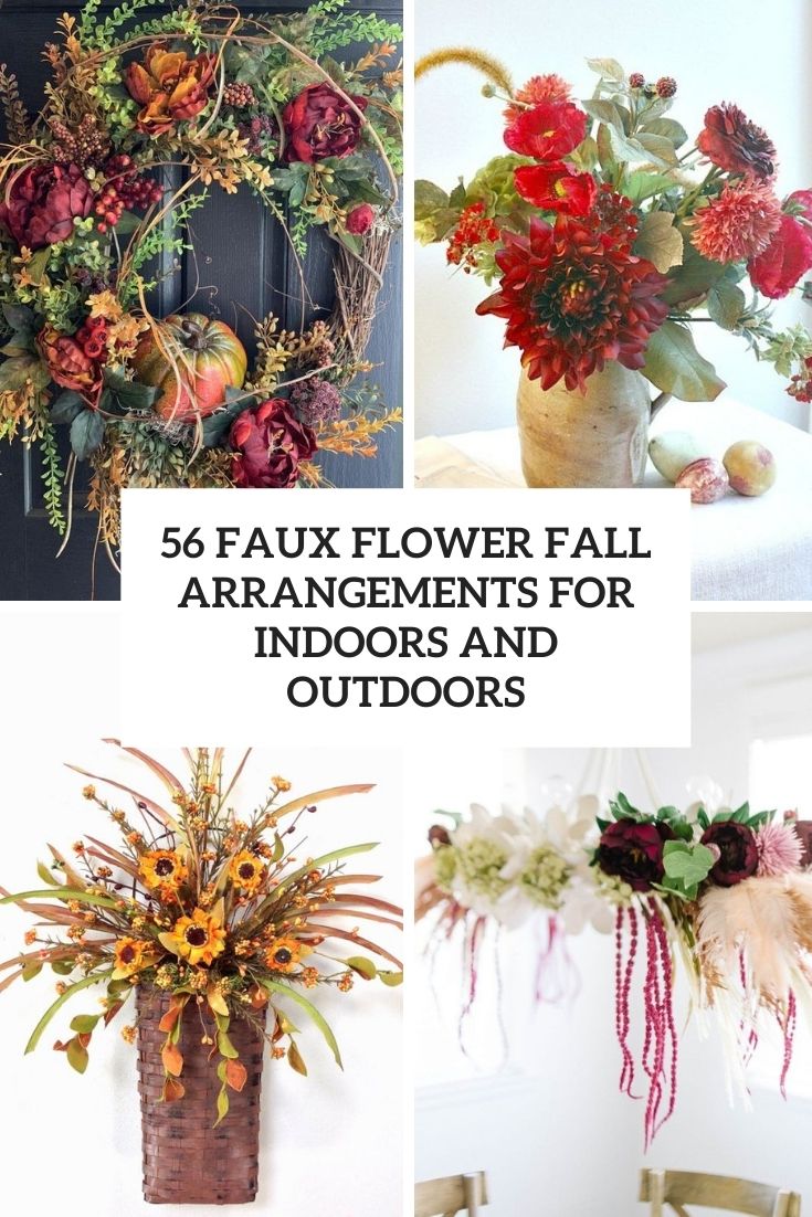 faux flower fall arrangements for indoors and outdoors