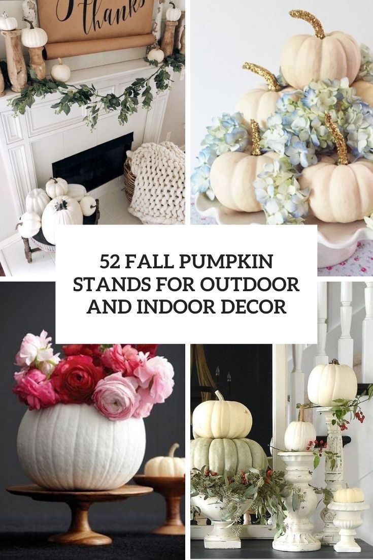 fall pumpkin stands for outdoor and indoor decor