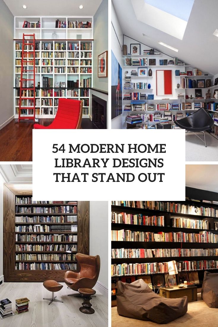modern home library designs that stand out