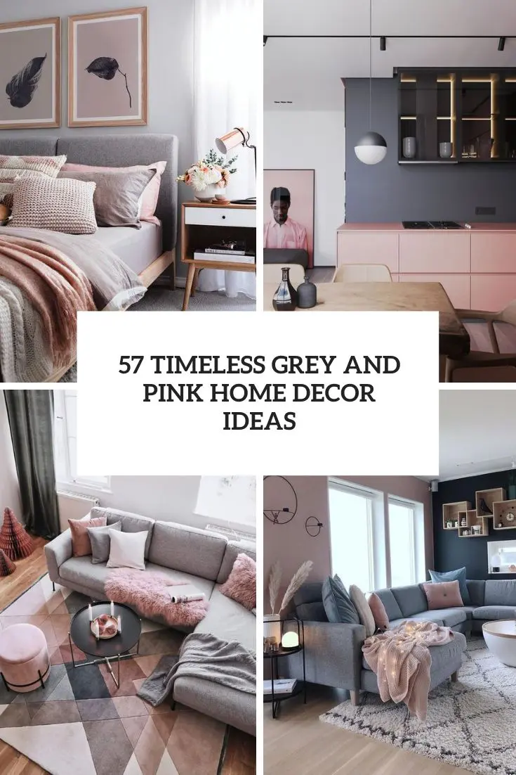timeless grey and pink home decor ideas