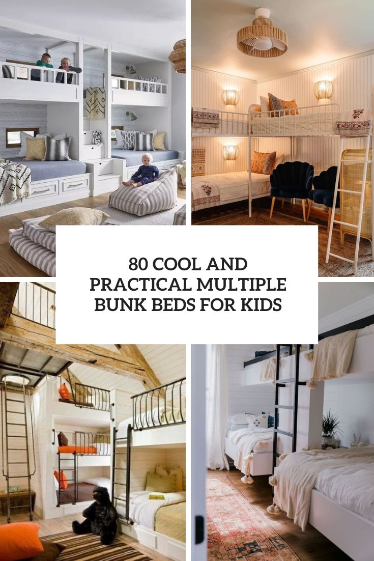 cool and practical multiple bunk beds for kids