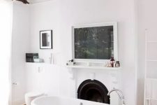 an elegant bathroom design with a clawfoot bathtub