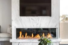 a stylish marble fireplace design