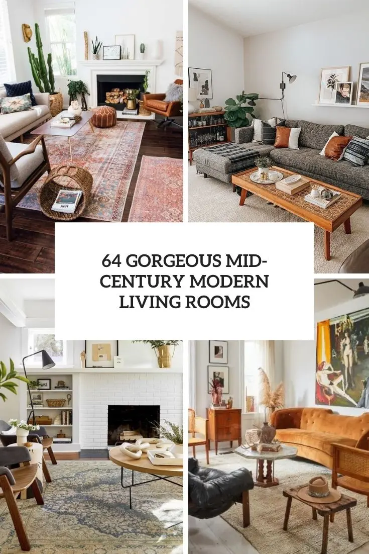 gorgeous mid century modern living rooms
