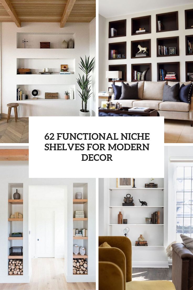 functional niche shelves for modern decor