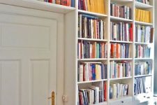 doorway bookshelves and cabinets are great for storage and you will save a lot of space like that