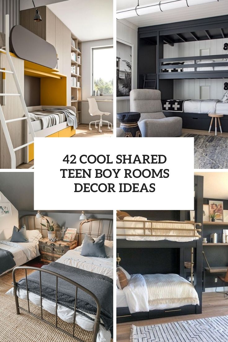 42 Cool Shared Teen Boy Rooms Décor Ideas