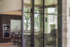glass sliding doors are great to separate the indoor and outdoor spaces and brings much light inside