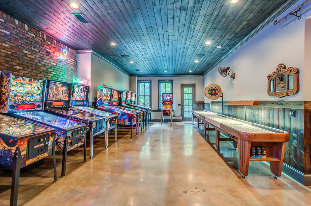 turn the whole basement into pinball heaven (Superior Custom Homes & Remodeling)