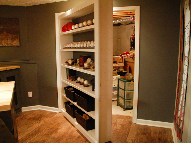 You could turn a part of your basement into a secret room to hide all this storage. (Anitra Mecadon Inc)