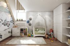 01 Neutral boy’s nursery design with touches of green and blue