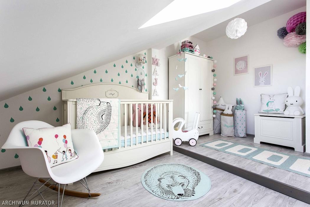 Scandinavian nursery for a little girl