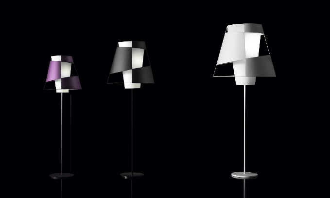 Crinolina lamps evoke the shape of old fashioned skirts with their asymmetrical looks