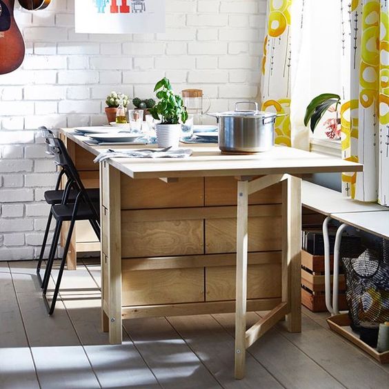 Norden Gateleg table is perfect for storage