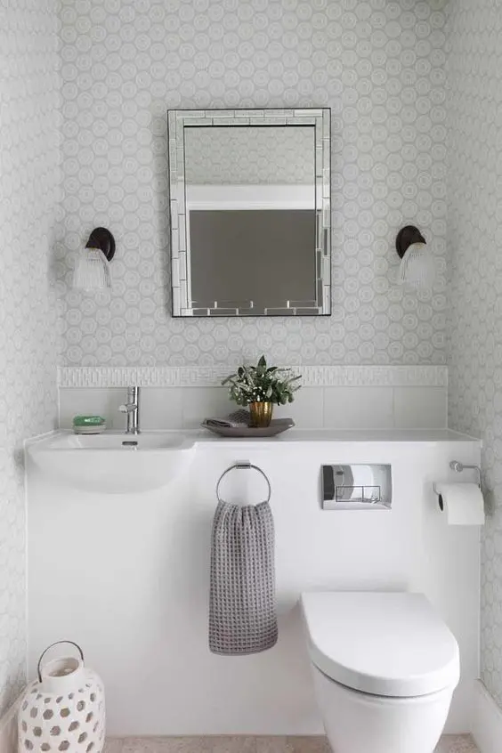 basin and toilet built-in design