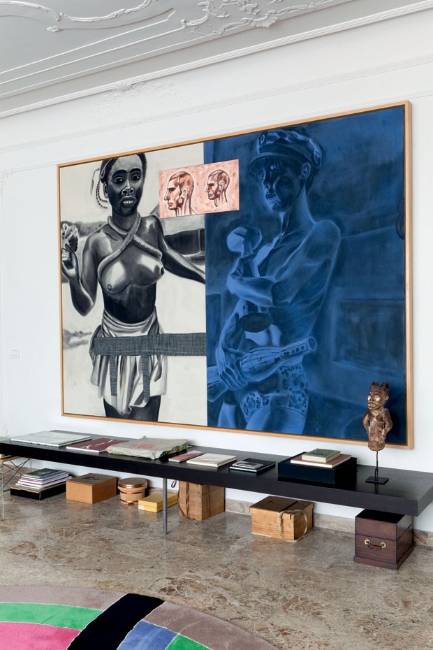 The piece is a painting by David Salle