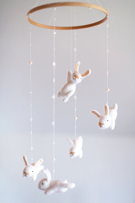 bunny nursery mobile