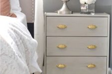 10 glam pearl grey Rast hack for a bedside table