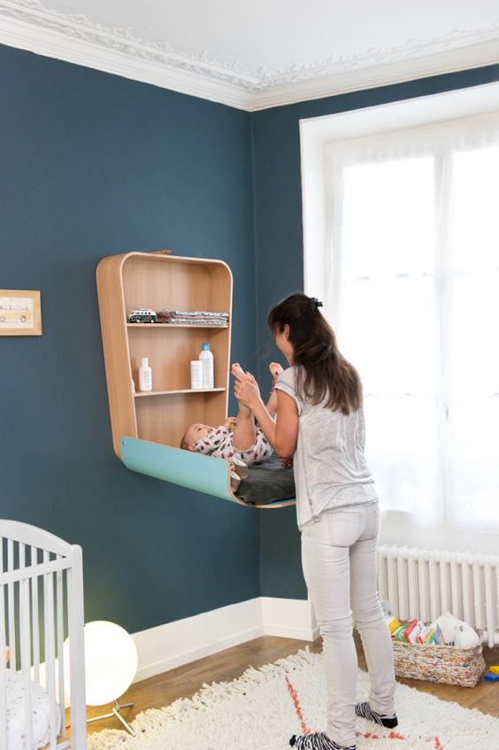 folding changing table for tiny nurseries
