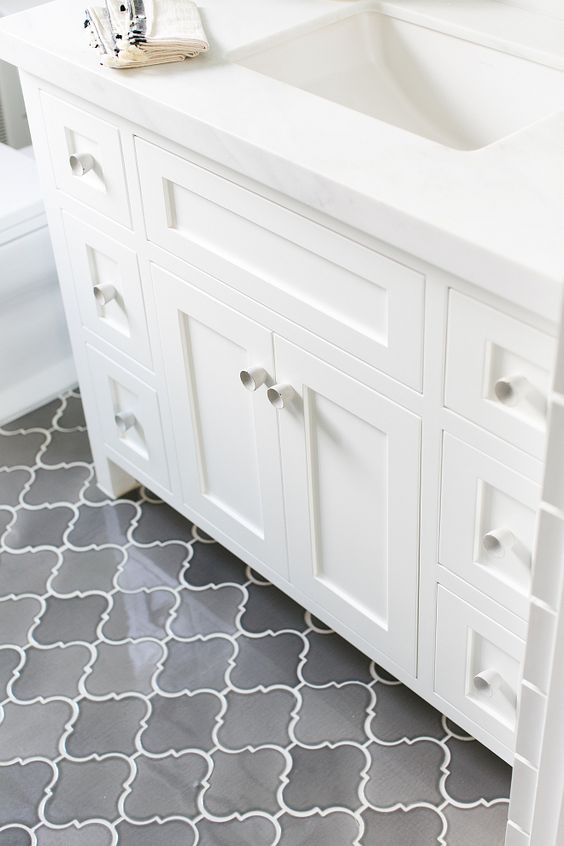 arabesque ombre grey floor tiles for bathroom floors