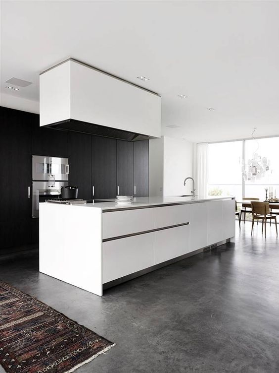 23 grey concrete floors are perfect for any kitchendue to their functionality