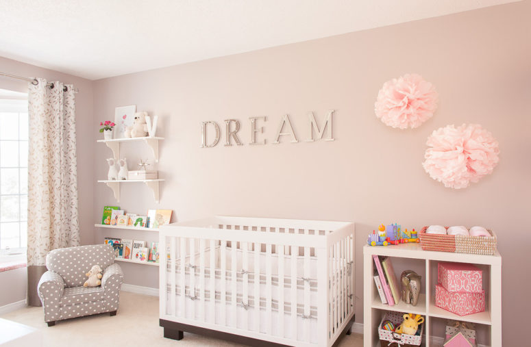 The unit is perfect addition to any nursery. In works well mixed with taupe colors. (Leslie Goodwin Photography)
